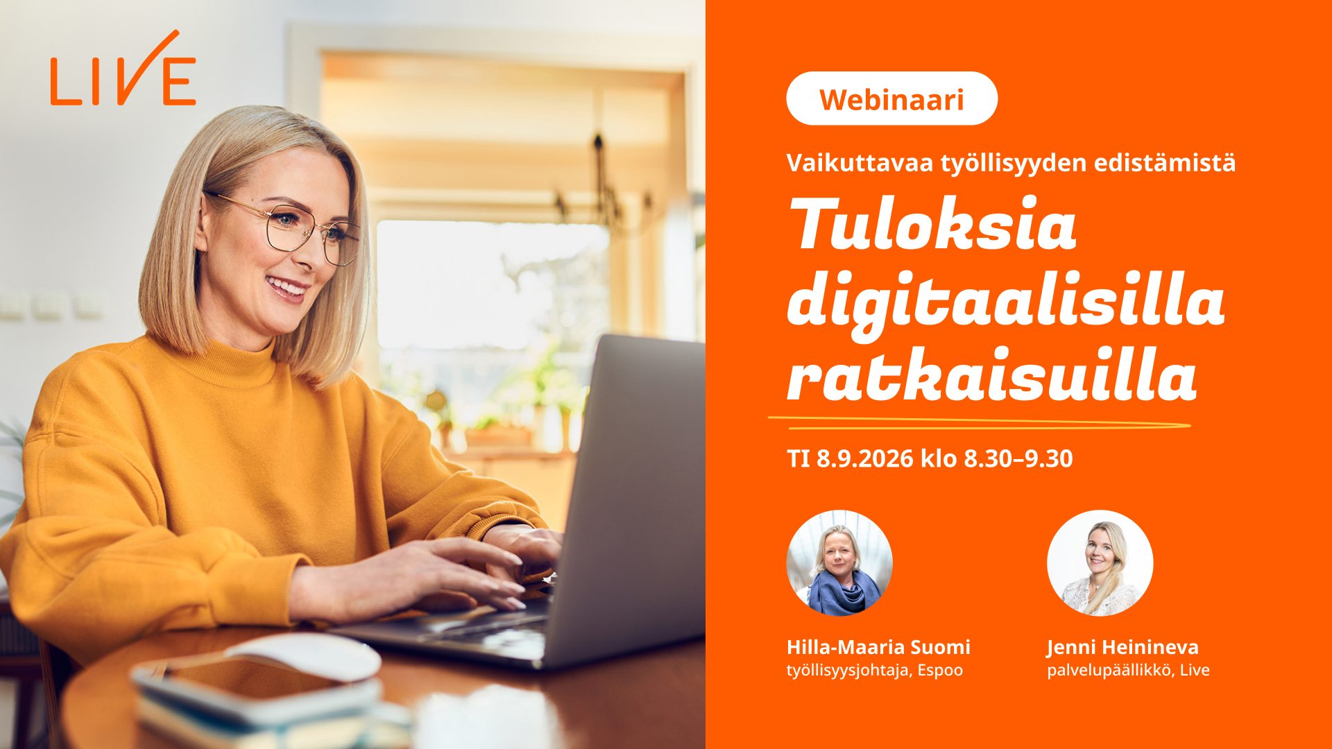 Liven webinaarin mainoskuva.
